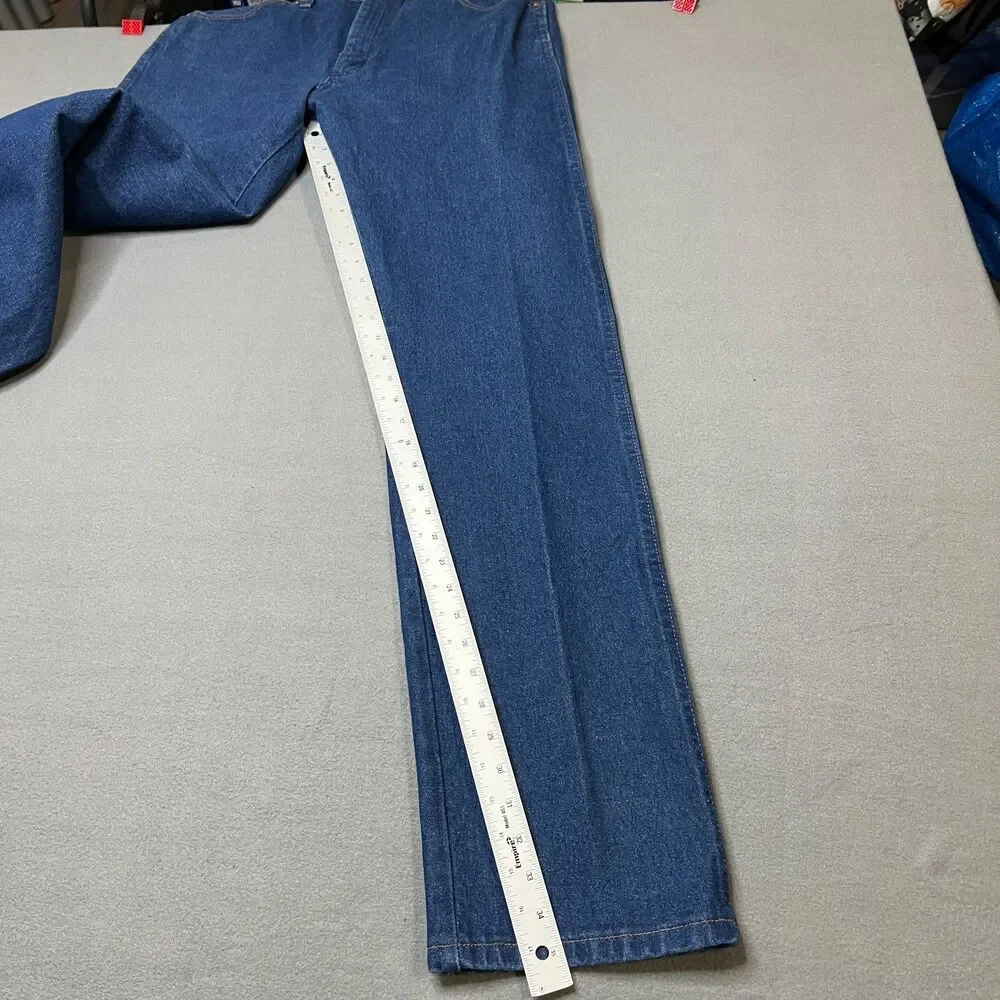Wrangler Cowboy Cut Jeans Men 36 x 36 Blue Denim Dark Wash Classic Straight Leg